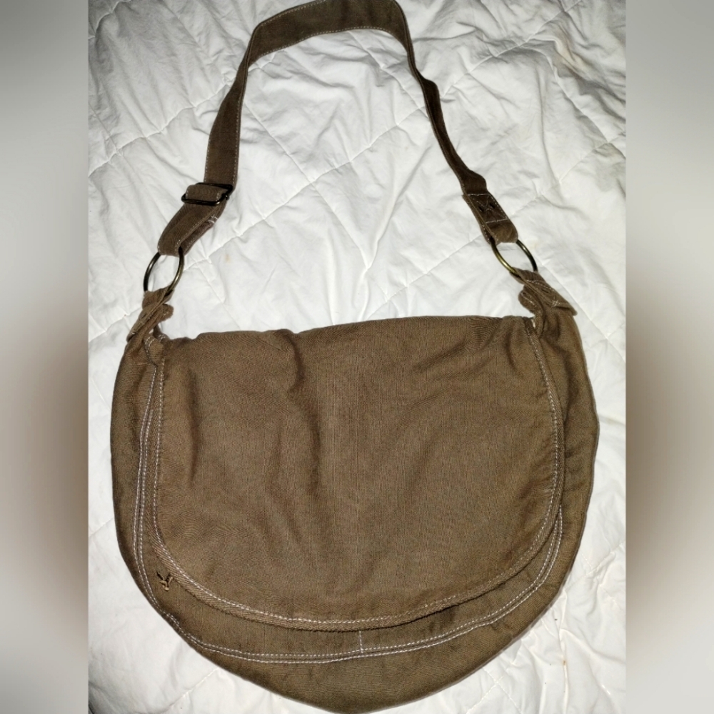 American Eagle army green messenger bag
